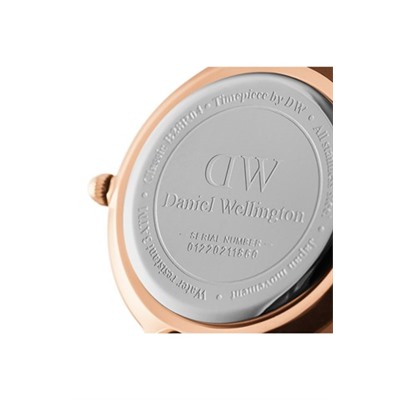 Reloj de cuarzo de piel y chapado en oro rosa Suffolk - 28 mm - Marrón y rosa dorado