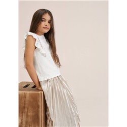Falda plisada metalizada -  Niña | MANGO OUTLET España