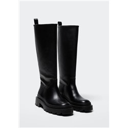 Bota alta suela track -  Mujer | MANGO OUTLET España