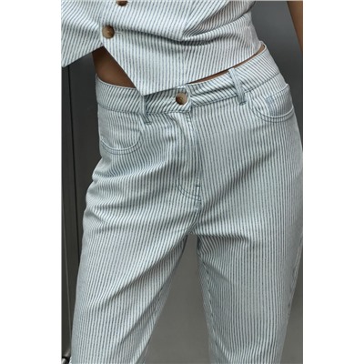 JEANS Z1975 DENIM RECTOS TIRO ALTO RAYAS