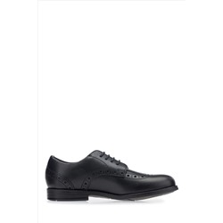 Start-Rite Black Leather Brogue Pri Standard Fit Shoes