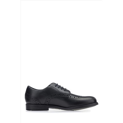 Start-Rite Black Leather Brogue Pri Standard Fit Shoes