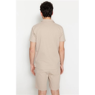 CAMEL REGUAL/NORMAL CUT TEXTURER TAGINGED TAGE COLLAR SET SET TMNSS23EM00003