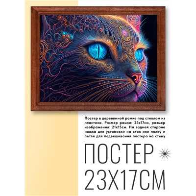 POSG-0277 Постер в рамке 23x17см Кот