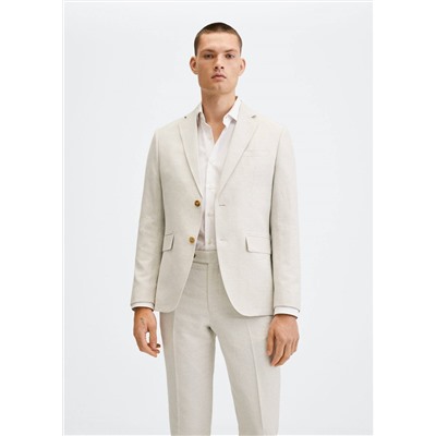 Americana traje slim fit lino -  Hombre | MANGO OUTLET España
