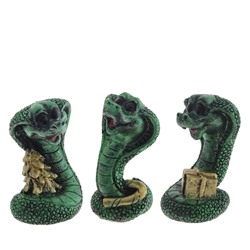 Фигурка декоративная "Змея", L3 W3,5 H5 см, 3в.
