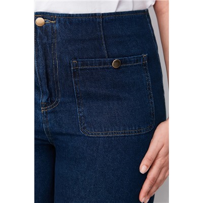 Blue Culotte Fit Denim Jeans TBBSS24CJ00021
