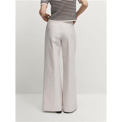 Pantalón ancho mezcla algodón