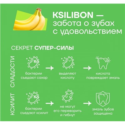 Леденец на палочке Ksilibon Lollipop Банан, 5 шт.