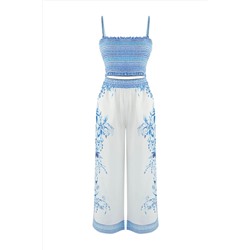 Цветочный рисунок Гейп Деталь Blose Pants Set Tbess25au00034