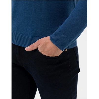 Indigo Melanj Slim Fit Half Fisherman воротник Основной вязаный свитер