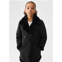 Abrigo interior efecto pelo -  Niña | MANGO OUTLET España
