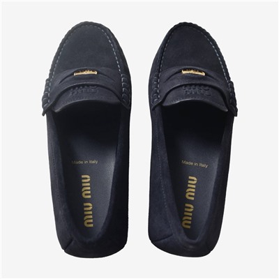 Mi*u Mi*u  👟   женские лоферы из натуральной замши и воловьей кожи, мягкие и очень удобные ✔️ отшиты из остатков оригинальных тканей✔️