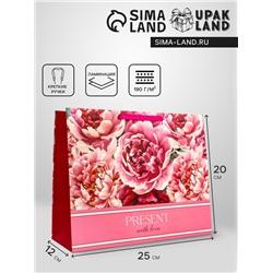 Пакет подарочный горизонтальный Present with Love, 49×40×19 см