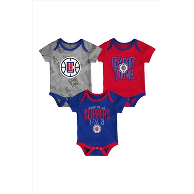 Fanatics Blue Los Angeles Clippers Bodysuit 3 Pack