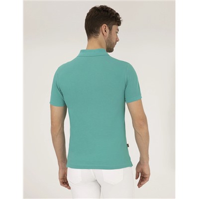 Зеленая слабая подсадка Polo yaka basic t -красавица