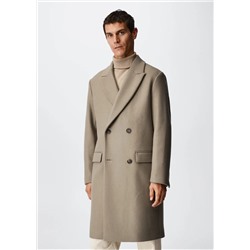 Abrigo lana cruzado -  Hombre | MANGO OUTLET España