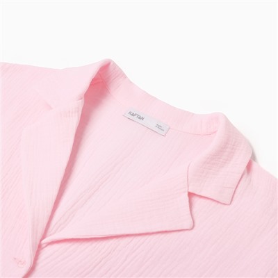 Пижама женская (рубашка, шорты) KAFTAN Basic размер 40-42, розовая