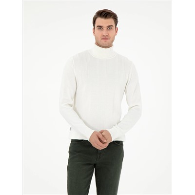 Ekru Slim Fit Fishman Fisherman Sece Sheam Смешанный трикотажный свитер