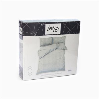 Постельное бельё LoveLife Tufting 1,5сп "Орнамент" 143*215см,150*230см,50*70см-2шт, цвет зеленый, 110 г/м2