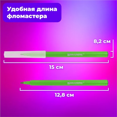 Фломастеры BRAUBERG "PREMIUM", 24 цвета, КЛАССИЧЕСКИЕ, вентилируемый колпачок, ПВХ-упаковка с европодвесом, 151936