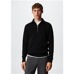 Jersey estructura cuello cremallera -  Hombre | MANGO OUTLET España