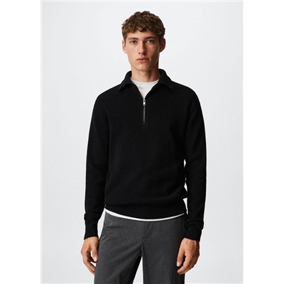 Jersey estructura cuello cremallera -  Hombre | MANGO OUTLET España