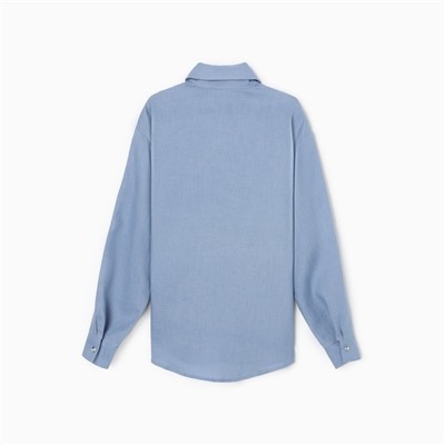 Блузка женская MINAKU: Casual Collection цвет голубой, размер 48