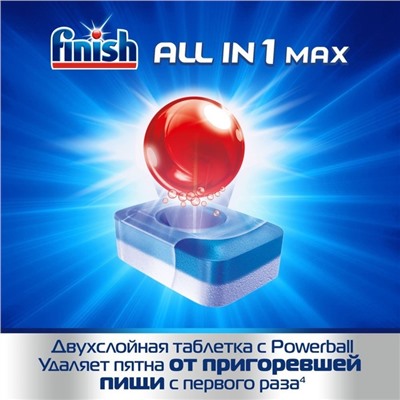 Таблетки для посудомоечных машин Finish All in1 Shine&Protect, 50 шт