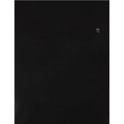 Black Slim Fit Half Fisherman воротник базовый вязаный свитер