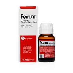 FERRUM HAUSMANN 50 MG/ML DAMLA COZELTI капли железо