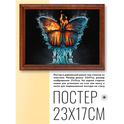 POSG-0252 Постер в рамке 23x17см Бабочка