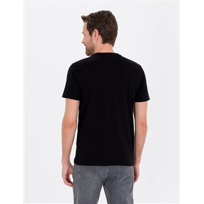 Black Slim Fit Basic T -For