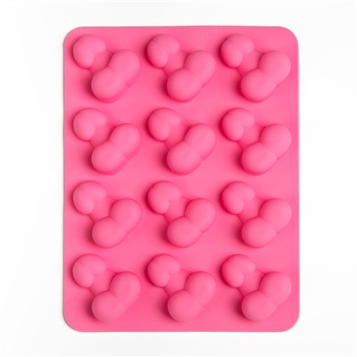 Форма для шоколада, 18+, 13×18; 3.5×4.5 см, розовый
