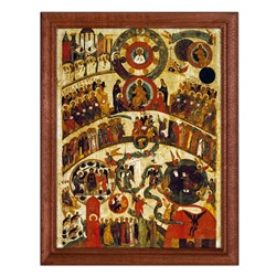 POSV-0126 Постер в рамке 17x23см Страшный суд (XVI век)
