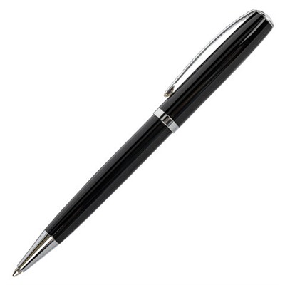 Ручка подарочная шариковая BRAUBERG "Cayman Black", корпус черный, узел 1 мм, линия письма 0,7 мм, синяя, 141410