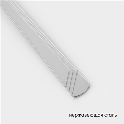 Ложка столовая «Аппетит», длина 19,5 см, толщина 2 мм, цвет серебряный