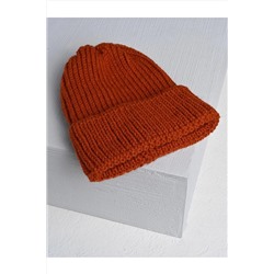 Базовый зимний складной трикотажный берет Red Tile 22K10HAP002