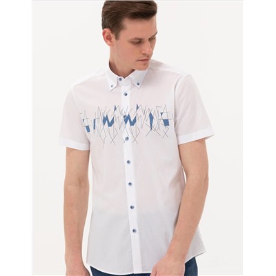 Laciverert Ex. Рубашка с коротким рукавом Slim Fit