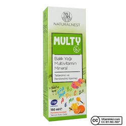 NaturalNest Мульти рыбий жир и мультивитамины 150 мл