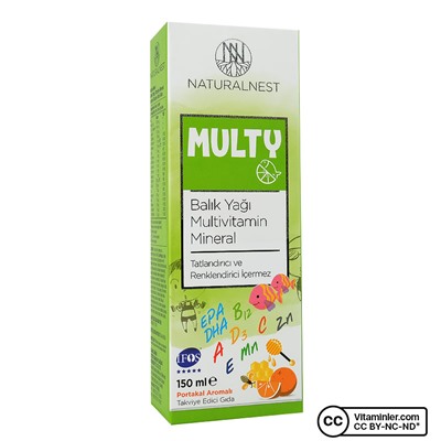 NaturalNest Мульти рыбий жир и мультивитамины 150 мл