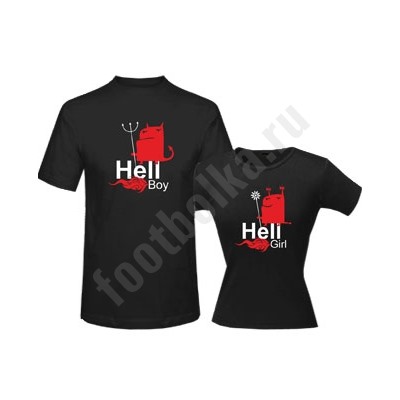 Парные футболки "Hell boy / girl"