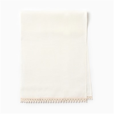 Дорожка на стол Этель Linen style, 40×146 см, 100% лён, белая