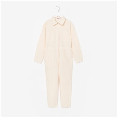 Комбинезон для девочки MINAKU: Casual collection KIDS цвет бежевый, рост 128