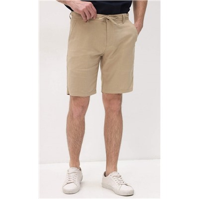 Шорты лен F111-0960-1 d.beige