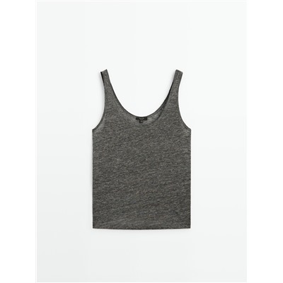 100% linen tank top