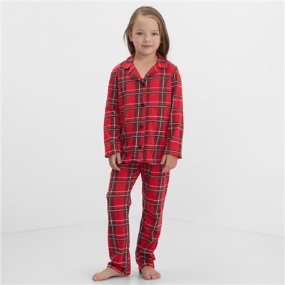 Пижама детская KAFTAN "Клетка" размер 28 (86-92 см)