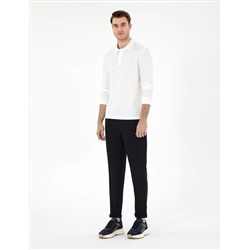 Navy Blue Slim Fit Trade Close Six