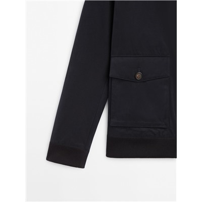 Chaqueta con algodón bolsillos