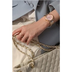 Reloj de cuarzo de acero Iconic Link - 28 mm - Rosa dorado y rosa
